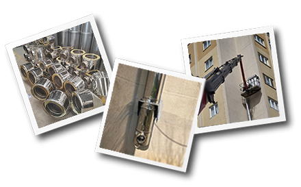 Doğalgaz bacalarını dışarıya alarak yeniledik...